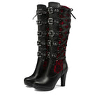 Bold Gothic Flair Knee-High Boots
