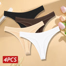 Low-Waist Seamless Cotton Thong