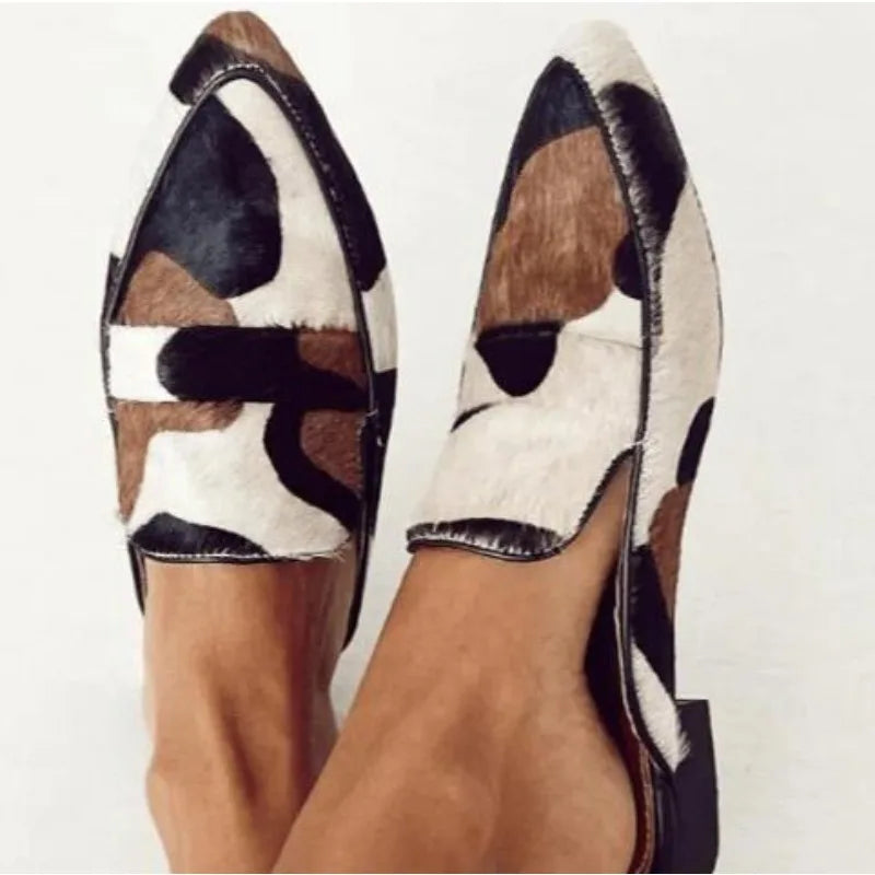 Animal Print Tassels Mules Shoes