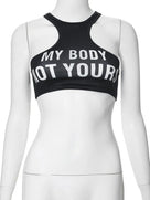 Letter Printing Crop Tank Top