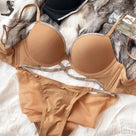 Alluring Classic Rhinestone Bra Set