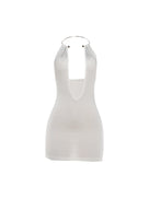 Halter Neck Backless Mini Dress