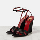 Cross Strap Ankle Closure Wedges Sandals