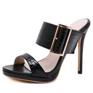 Gladiator Slip On Strap Heeled Sandal