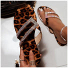 Rome Leopard with Rhinestone Sandal