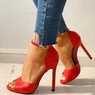Peep Toe  Ankle Strap Stiletto