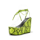 Snake Pattern Wedges Sandal