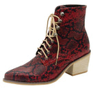 Animal Print PU Leather Cross Tied Chelsea Boots