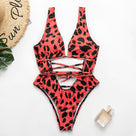 Brazilian Leopard Printed Women Pushup One Piece Monokini