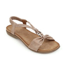 Casual Bow Style Metal Strap Flat Sandal