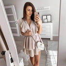 Drapery Flowy Mini Dress