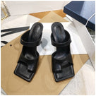 Elegant Square Toe Slip-On Sandal