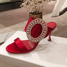 Sweet Escape Rhinestone Buckle Sandals