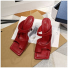 Elegant Square Toe Slip-On Sandal