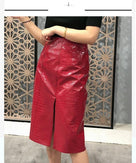 Wild For You Croco Midi Skirt