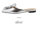 Pointed Butterfly Flat Mules Shoes
