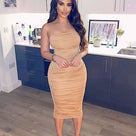 Need You In My Life Ruched Midi Dress