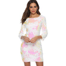 Keep On Floral Glitter Mini Dress