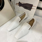 Slip On Elastic Back Square Toe Women Flat Shoes