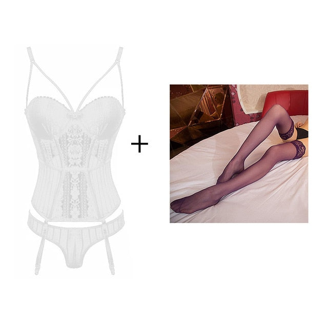 Wine Kisses Bralette Garter Sets